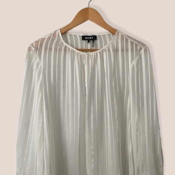 DKNY Sheer Bell Sleeve Blouse - Picture 5 of 15